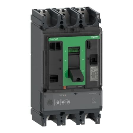 Picture of Circuit breaker, ComPacT NSX630R, 200kA/415VAC, 3 poles, MicroLogic 2.3 trip unit 630A