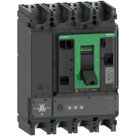 Picture of Circuit breaker, ComPacT NSX400R, 200kA/415VAC, 4 poles, MicroLogic 2.3 trip unit 250A