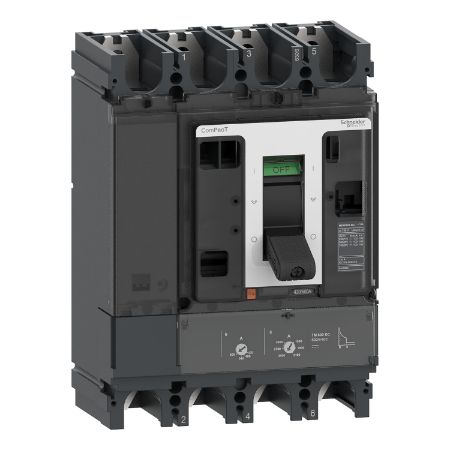 Picture of Circuit breaker, ComPacT NSX400F DC, 36kA/750VDC, 4 poles, TM-DC trip unit 320A