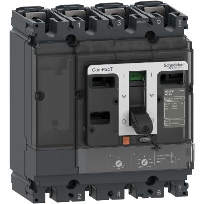 Picture of Circuit breaker, ComPacT NSX125 DC PV, 10kA/1000VDC, 4 poles, TM-DC PV trip unit 125A