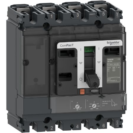 Picture of Circuit breaker, ComPacT NSX125 DC PV, 10kA/1000VDC, 4 poles, TM-DC PV trip unit 125A
