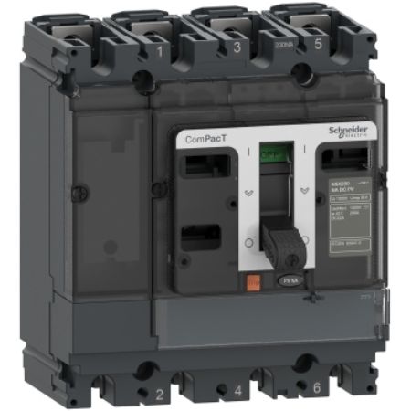 Picture of Switch disconnector, ComPacT NSX200NA DC PV, 4 poles, fixed, 200A rating, 1000V