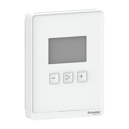 Picture of Sensor, SpaceLogic SLA Series, room, CO2, VOC, humidity, temperature, segmented LCD, analog outputs, optimum white housing