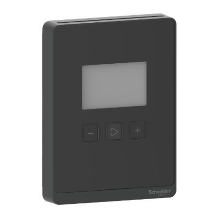 Picture of Sensor, SpaceLogic SLA Series, room, humidity, temperature, segmented LCD, analog outputs with optimum black housing