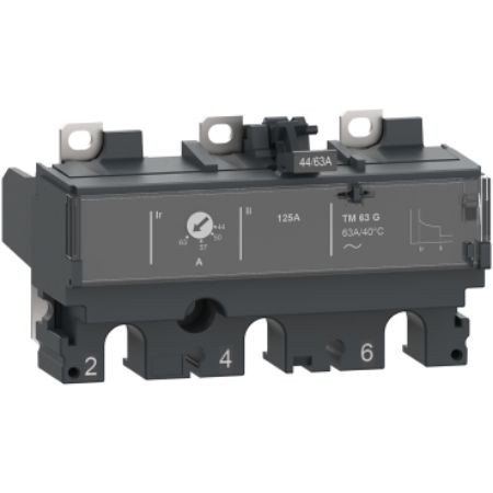 Picture of Trip unit TM160G DC, ComPacT NSX160 DC, 3 poles, thermal magnetic protections, generator protection, 160A rating
