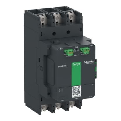 Picture of High power contactor, TeSys Giga, 3 pole (3NO), AC-3 <=440V 400A, advanced version, 48…130V wide band AC/DC coil
