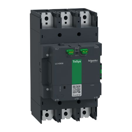 Picture of High power contactor, TeSys Giga, 3 pole (3NO), AC-3 <=440V 630A, advanced version, 48…130V wide band AC/DC coil