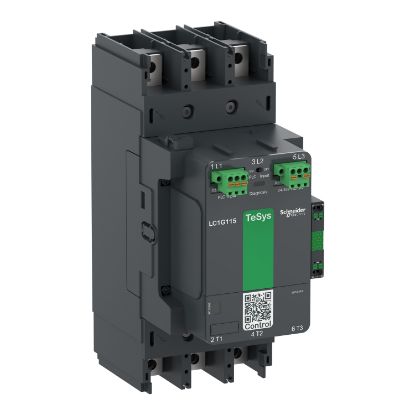 Picture of High power contactor, TeSys Giga, 3 pole (3NO), AC-3 <=440V 185A, advanced version, 24…48V wide band AC/DC coil