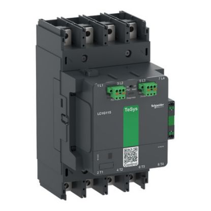 Picture of High power contactor, TeSys Giga, 4 pole (4NO), AC-1 <=440V 275A, advanced version, 48…130V wide band AC/DC coil