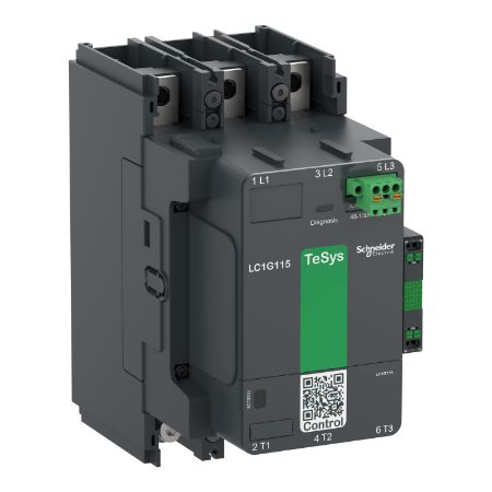Picture of High power contactor, TeSys Giga, 3 pole (3NO), AC-3 <=440V 185A, standard version, 100…250V wide band AC/DC coil