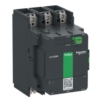 Picture of High power contactor, TeSys Giga, 3 pole (3NO), AC-3 <=440V 265A, standard version, 100…250V wide band AC/DC coil