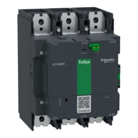 Picture of High power contactor, TeSys Giga, 3 pole (3NO), AC-3 <=440V 630A, standard version, 100…250V wide band AC/DC coil