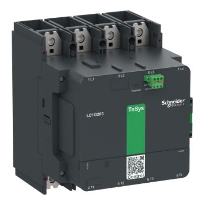 Picture of High power contactor, TeSys Giga, 4 pole (4NO), AC-1 <=440V 440A, standard version, 100…250V wide band AC/DC coil