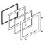 Picture of Panel cutout adapter, PS6000, to mount 10-inch Wide Display Module in cutout for PS-5500W (10" wide)