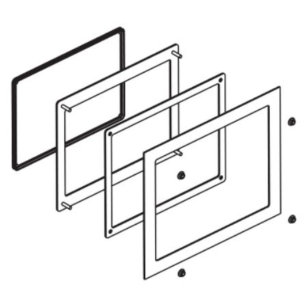 Picture of Panel cutout adapter, PS6000, to mount 12-inch Wide Display Module in cutout for PS-5600W (12" wide)