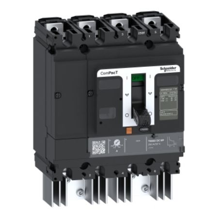 Picture of Circuit breaker, ComPacT NSX250 TM DC EP, 20kA/1500VDC, 4 poles, TM-DC EP trip unit 160A