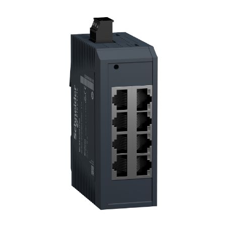 Picture of network switch, Modicon Networking, standard unmanaged, 8 ports for copper