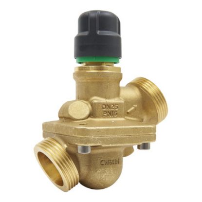 Picture of SpaceLogic VP229E PIBCV (PICV), 2-Way, PN16, DN25, G1-¼ Ext. Thread, Standard Flow: 0.34…1.7 m³/h (0.094...0.47 l/s).