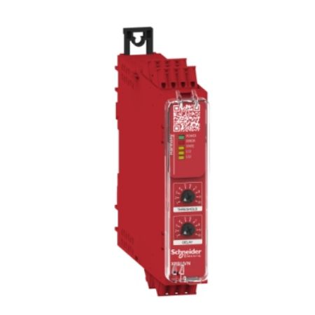 Picture of Safety module, Harmony Safety Automation, Zero speed monitoring with time delay, 48-240 V AC/DC, spring