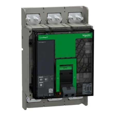 Picture of Circuit breaker, ComPacT NS1600N, 50kA at 415VAC, 3P, fixed, manually operated, MicroLogic 2.0 control unit, 1600A