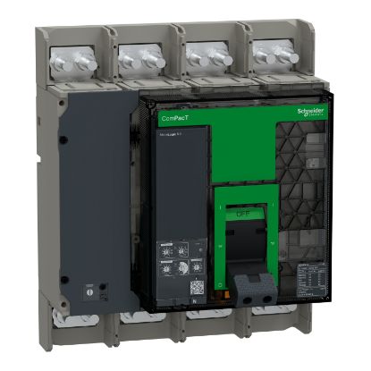 Picture of Circuit breaker, ComPacT NS630bN, 50kA at 415VAC, 4P, fixed, manually operated, MicroLogic 5.0 control unit, 630A