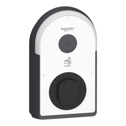 Picture of EVlink Pro AC, Charging station, AC Metal, 22kW, 32A, 3P+N, T2S socket-outlet, RDC-DD 6mA, MNx aux.