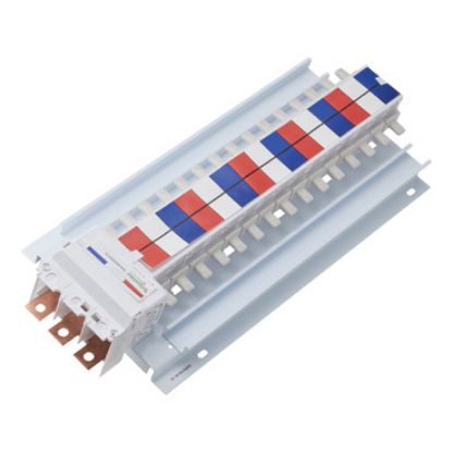Picture of SAU Chassis, Acti9, 400A, 3Ph, 30 poles, 27mm for C120 MCB, top or bottom feed