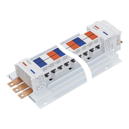 Picture of SAU Chassis, Acti9, 400A, 3Ph, 30 poles, 27mm for C120 MCB, dual feed