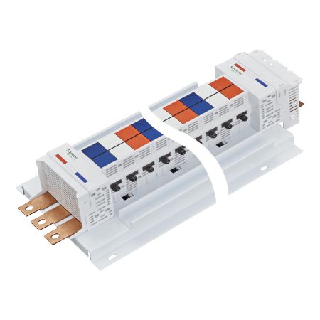 Picture of SAU Chassis, Acti9, 400A, 3Ph, 30 poles, 27mm for C120 MCB, dual feed