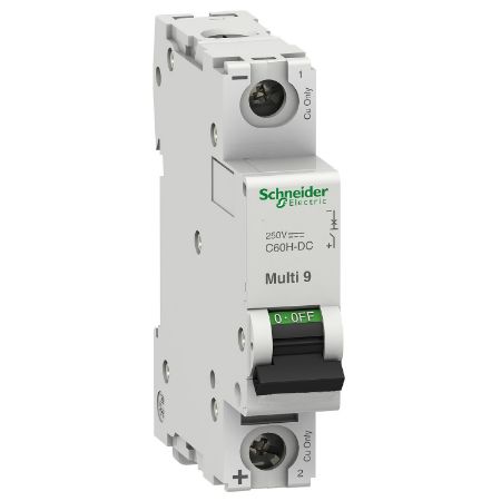 Picture of Miniature circuit breaker (MCB), Multi9 C60H-DC, 1P, 15A, C curve, 5kA (UL 1077), 6kA (IEC/EN 60947-2)