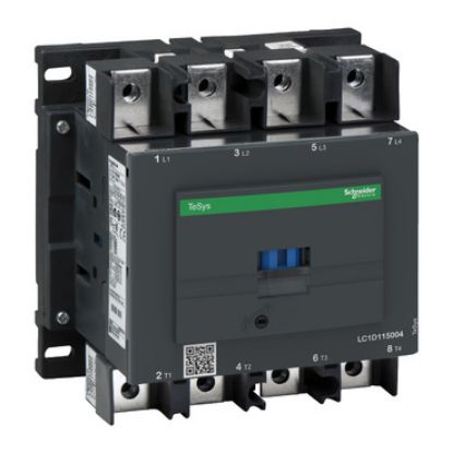 Picture of TeSys, Contactor, TeSys Deca, 4P(4NO), AC-1 <=440V 200A, 110V AC 50/60Hz coil, lugs/bars terminals
