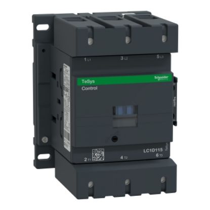 Picture of Contactor, TeSys Deca, 3P(3NO), AC-3/AC-3e, <=440V, 115A, 240V AC 50/60Hz coil, screw clamp terminals