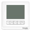Picture of Thermostat, Spacelogic, fan coil proportional, networking, LCD 5 Button, 4P, 3 fan, modbus, external sensor, 240V, white