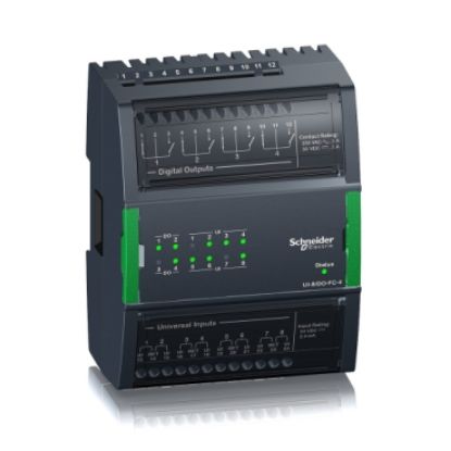 Picture of Central I/O module, SpaceLogic, 8 universal inputs, 4 digital Form C outputs