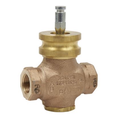 Picture of VG210R Globe Valve, 2-Way, DN15, Rp 1/2 Internal Thread, Brass Trim, PTFE Seat Seal, Kvs 4.0 mÂ³/h, Stem Up Closed.