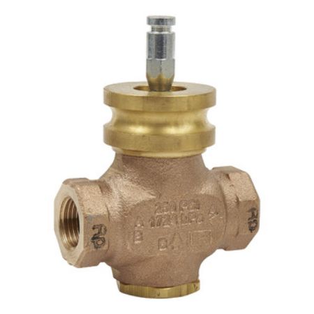 Picture of VG210R Globe Valve, 2-Way, DN15, Rp 1/2 Internal Thread, Brass Trim, PTFE Seat Seal, Kvs 4.0 mÂ³/h, Stem Up Closed.