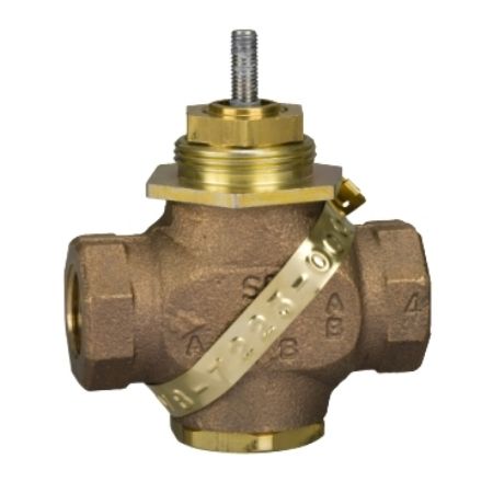Picture of Venta, Globe Valve, 1/2 in, 2-way, straight threaded NPT, stem up closed, brass trim, 4.4 Cv
