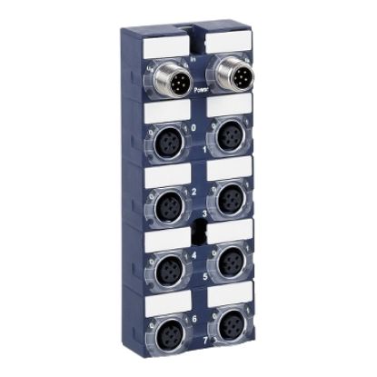 Picture of compact IP67 modular I/O splitter box - Advantys FTM - 8 I - 24 V DC - 50 mA