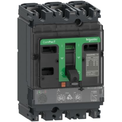 Picture of Circuit breaker, ComPacT NSX100HB2, 100kA/690VAC, 3 poles, MicroLogic 2.2M trip unit 25A