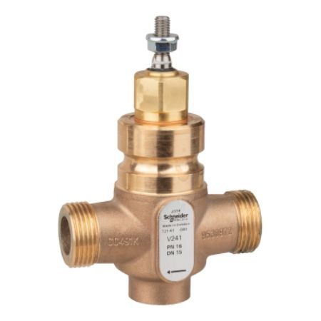 Picture of Venta V241 Globe Valve, 2-Way, PN16, G 1 External Thread, DN15, Kvs 1.6, Bronze Body, Stainless Trim, Stem Up Closed.