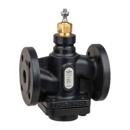 Picture of Venta V232 Globe Valve, 2-Way, PN25, Flanged, Balanced Plug, DN25, Kvs 10, Nodular Iron, Stainless Plug and Seat.