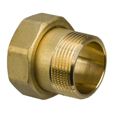 Picture of 2xDN32 External Threaded End Connections with Fibre Gaskets, G 1.1/2 to valve, R1.1/4 (External taper) to pipe.