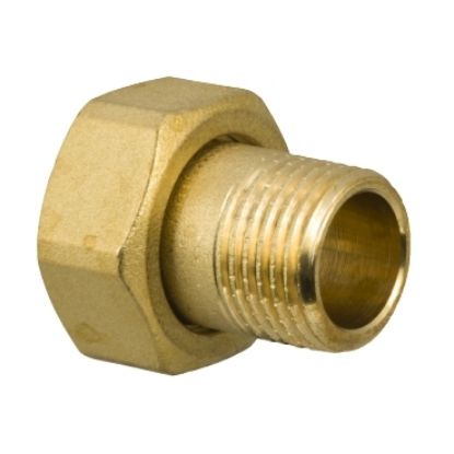 Picture of 2xDN15 External Threaded End Connections with Fibre Gaskets, G 3/4 to valve - R 1/2 (External taper) to pipe.