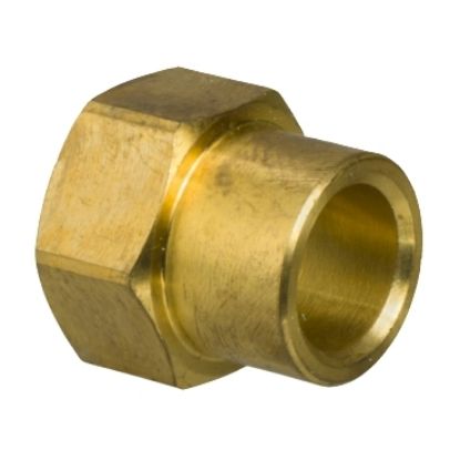 Picture of 2xDN10 Solder End Connections with Fibre Gaskets, G 1/2 to valve, 15mm Solder.