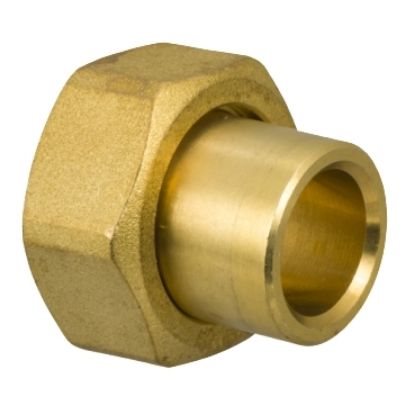 Picture of 2 x DN15 Solder End Connections with Fibre Gaskets, G 3/4 to valve, 15mm Solder