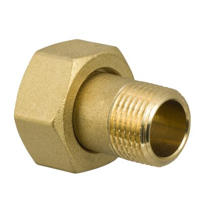 Picture of 2xDN10 External Threaded End Connections with Fibre Gaskets, G 1/2 to valve - R 3/8 (External taper) to pipe.