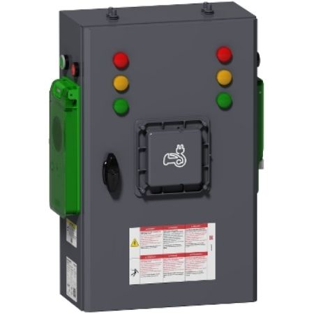 Picture of EVlink Parking Spare Part Enclosure Grey 22kW 2xT2 with shutter RFID