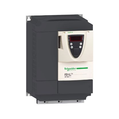 Picture of Variable speed drive, ATV71, 18.5kW, 25HP, 380 to 480V, 60.2dB, EMC filter, without graphic terminal, CANopen, Modbus, wear part