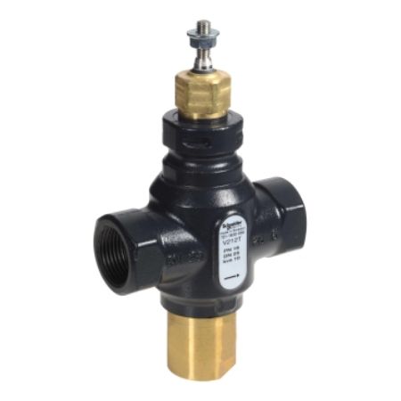 Picture of Venta V212T Globe Valve, 2-Way, PN16, Rp 1 1/2 Internal thread, Balanced Plug, DN40, 25 Kvs, Nodular Iron, Brass Plug.